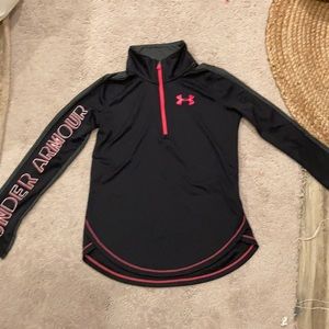 Under Armour pull over zip up teen, heatgear.
